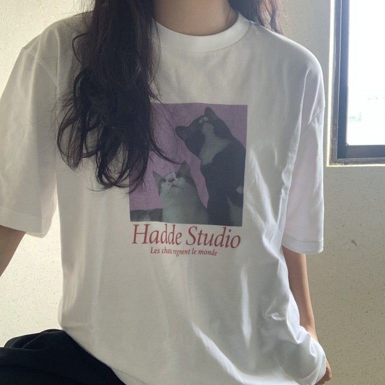 PINK CAT T-SHIRT