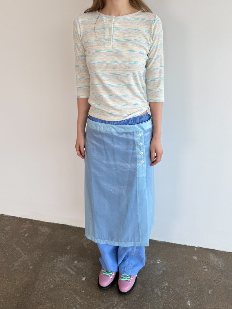 shine button layered skirt