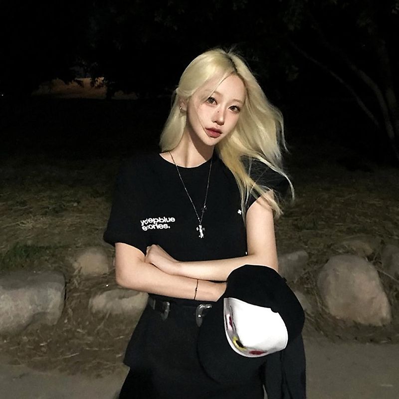 MYDEEPBLUEMEMORIES（マイディープブルーメモリーズ）の「Mm Symbol Logo T-Shirts (BLACK)（Tops）」