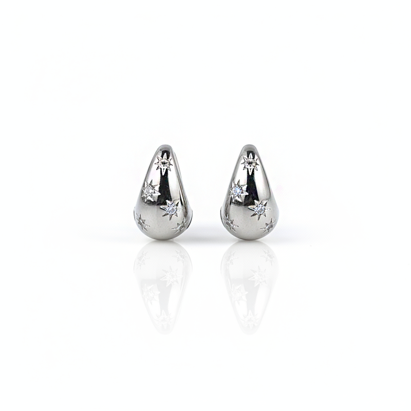 [ITZY Yuna Piercing] Tarot Star Huggies Piercing - Silver Color