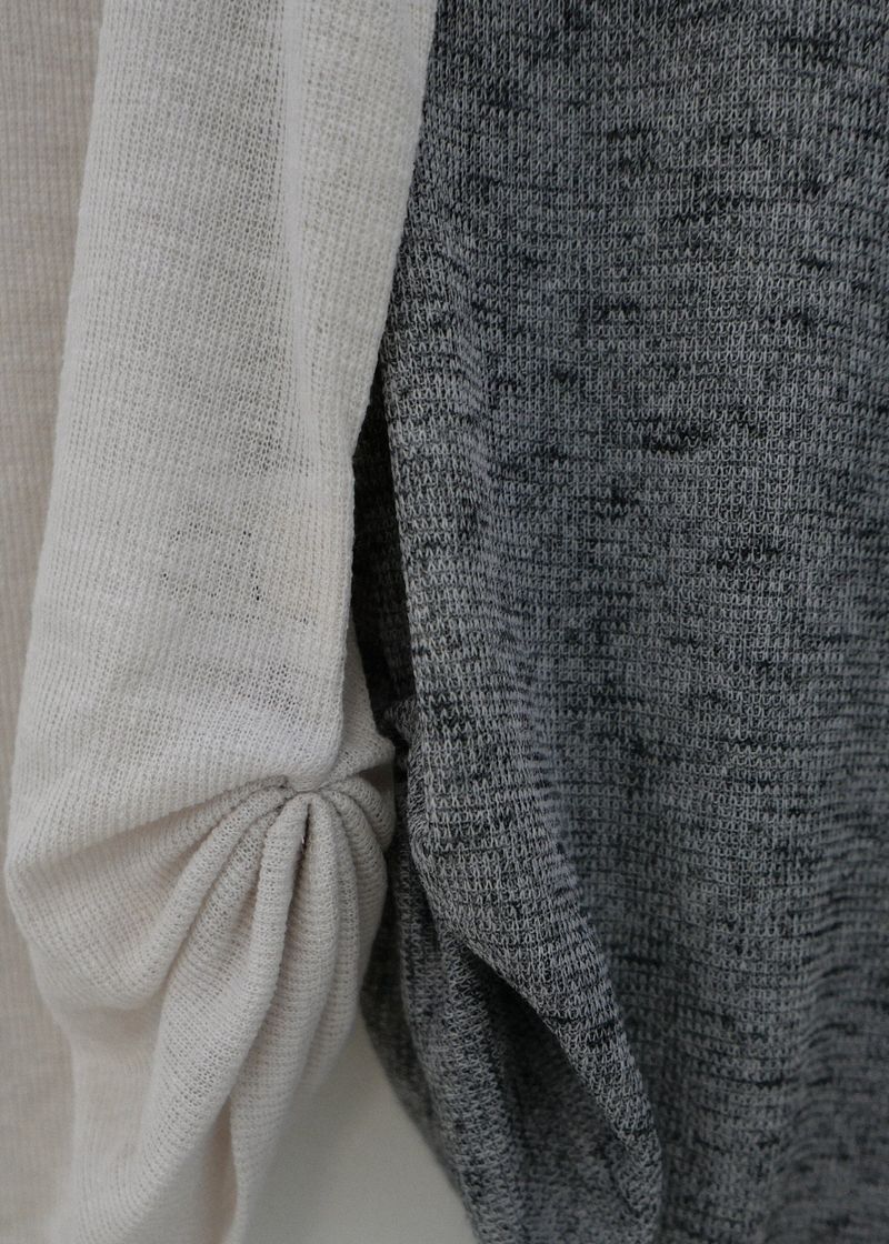 Linen Shirring Sleeveless Top_Dark Grey