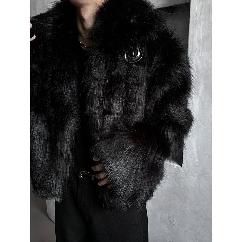 [F/W] Black western fur jacket