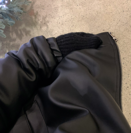 Mirei Leather Mustang Padded Jumper