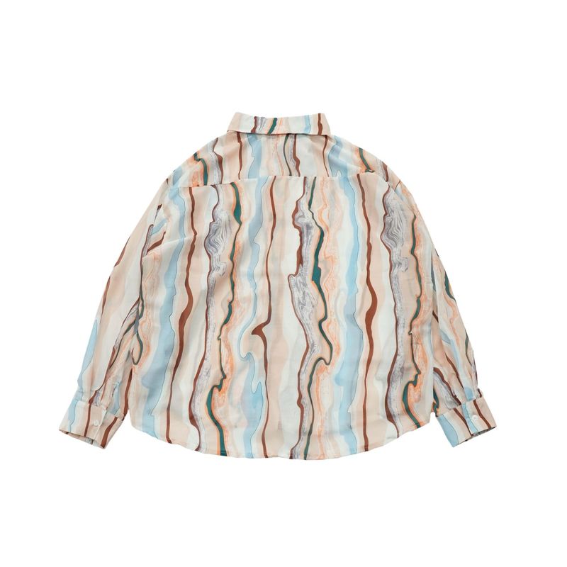 pastel marble sheer shirt