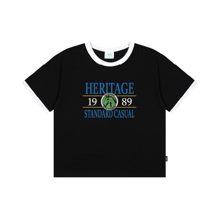 CASUAL HERITAGE Cool Cotton Crop Ringer Short Sleeve (SRCSTD-0266)