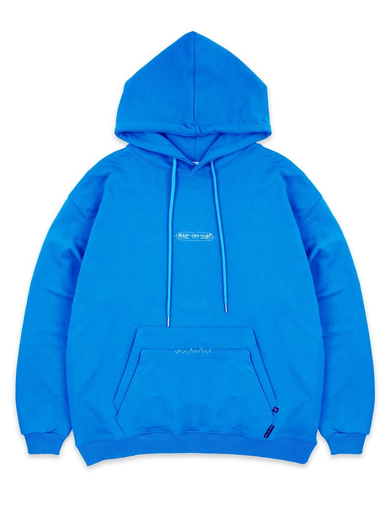 peaceoffclub（ピースオフクラブ）の「Double_Pocket Hooded Sweatshirt S.BLUE（Tops）」