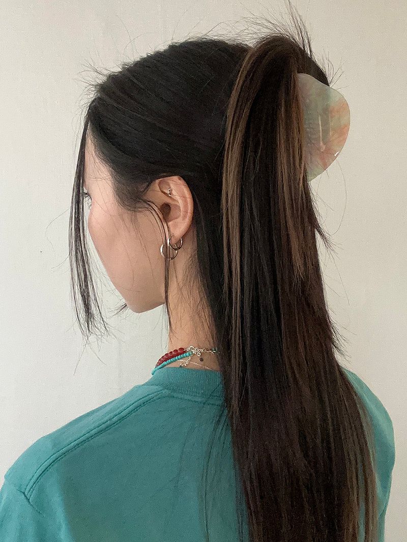 peach mint hair clip