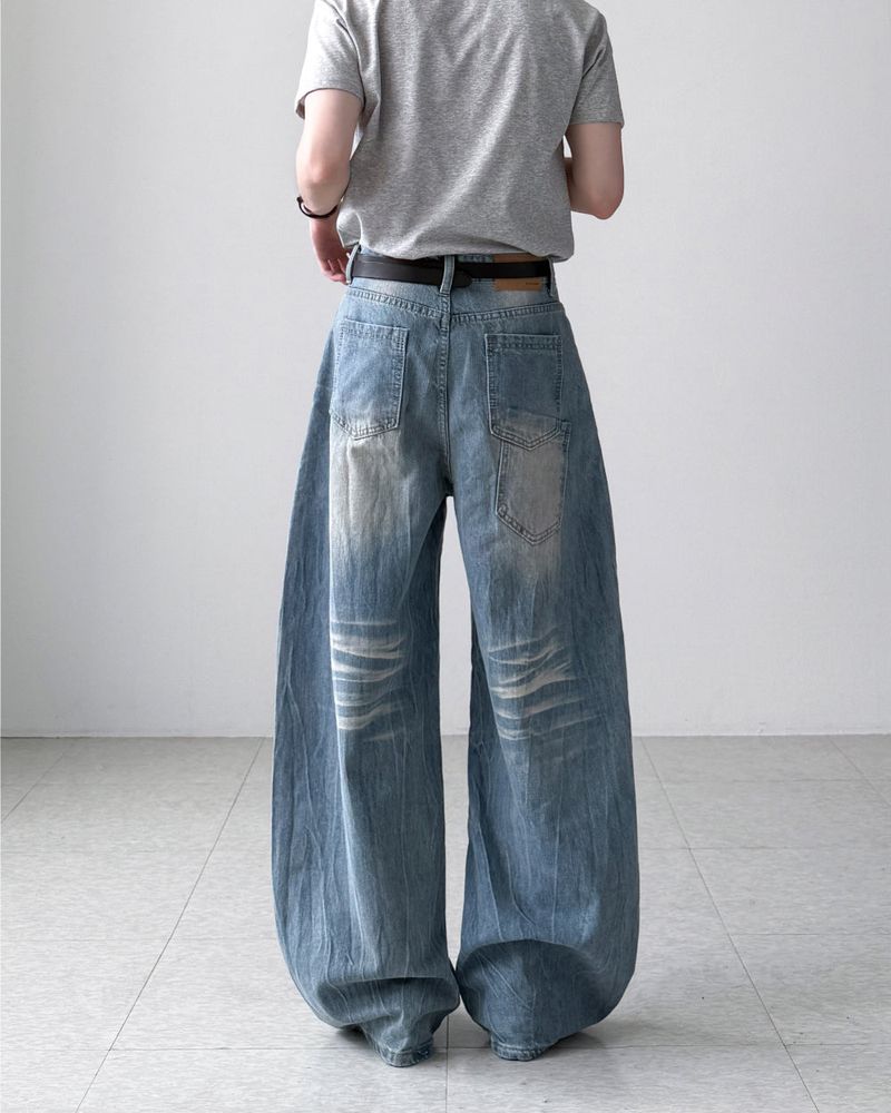 Visor Wrinkle Wide Denim