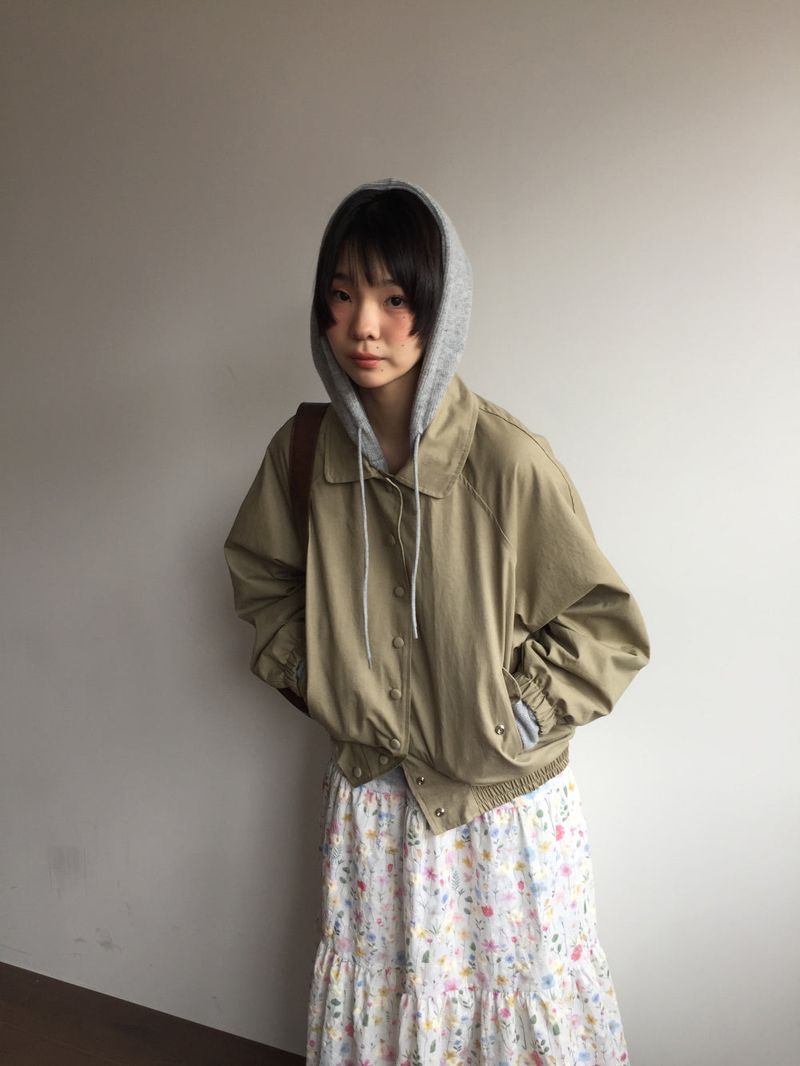 Faded Washed Curve Jacket (2color)