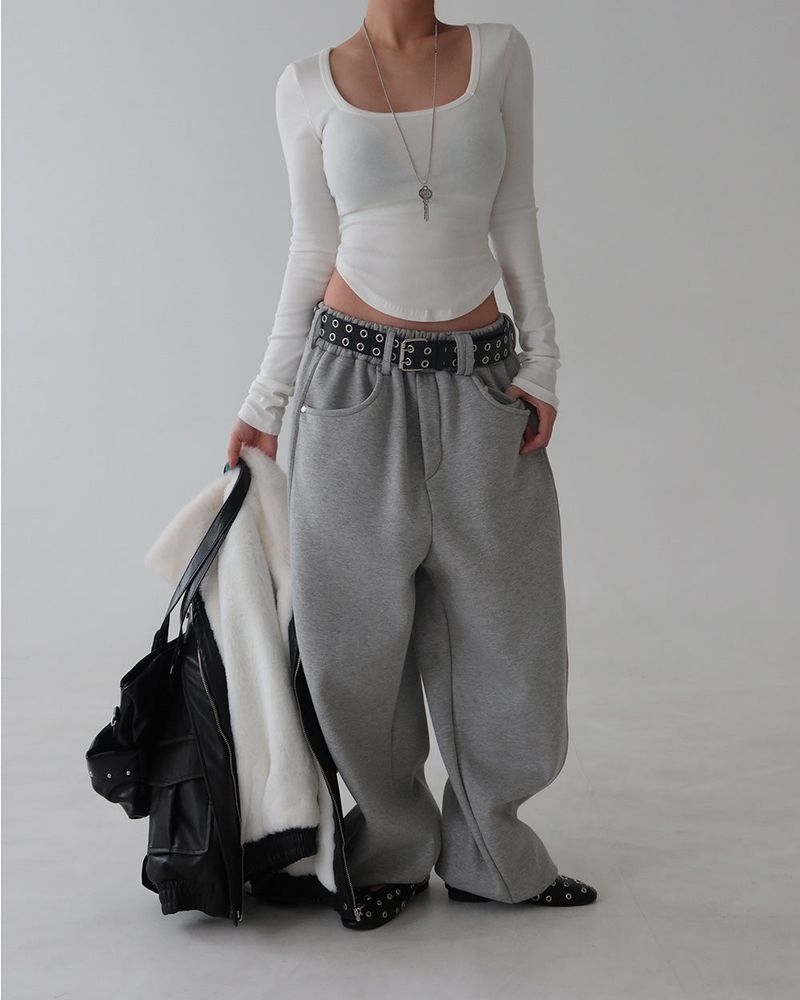 Square Cutout Long Sleeve T-shirt