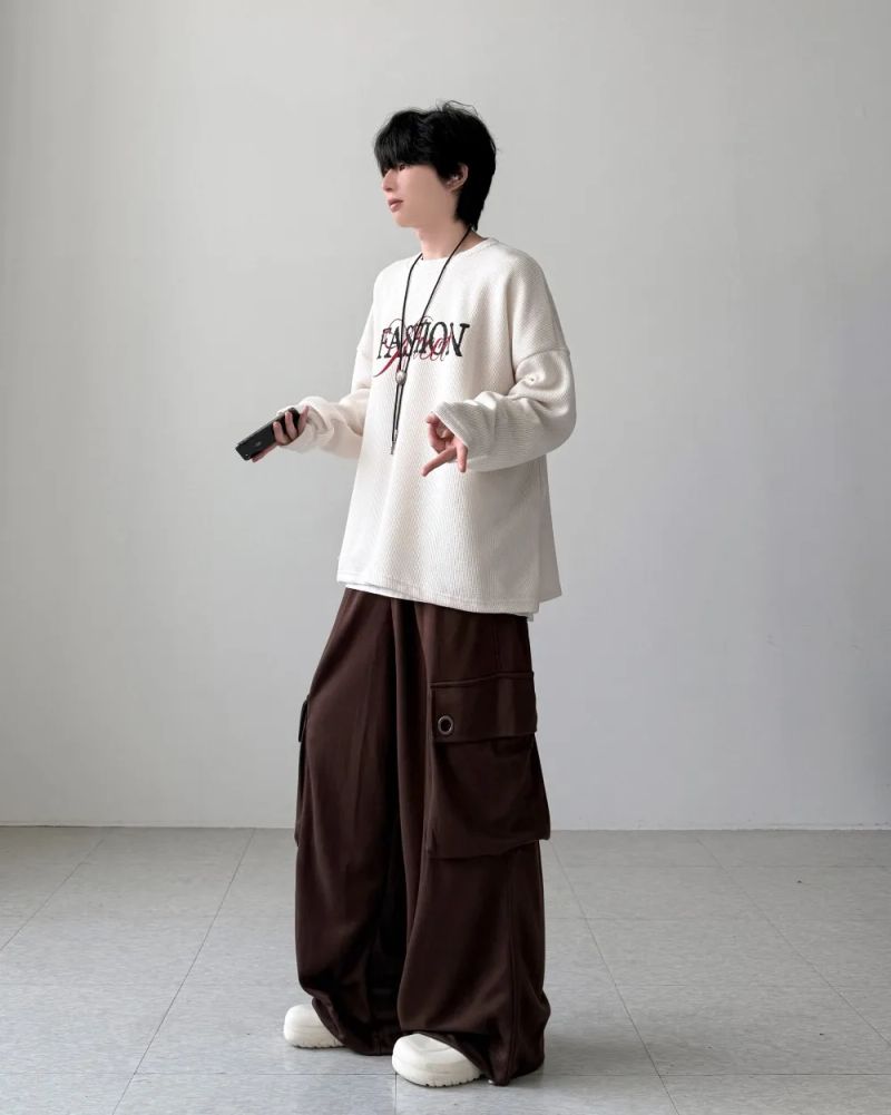 スタンプ ニット ロングスリーブ