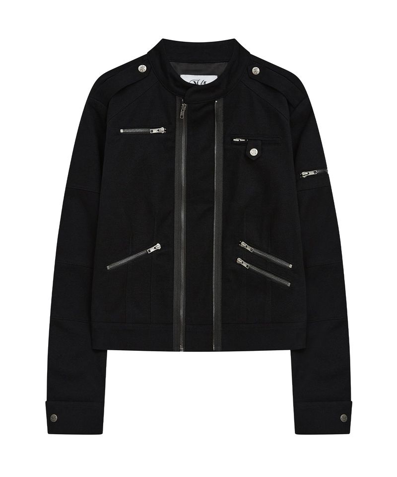 2 zip jacket (black)