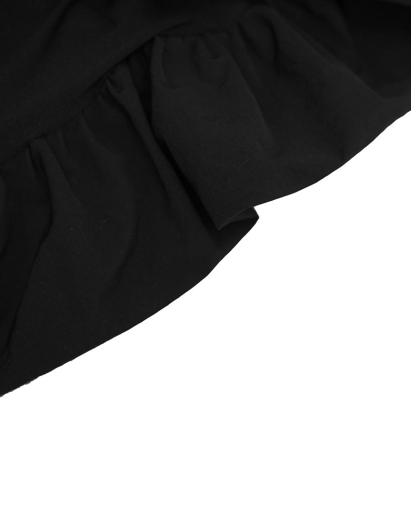 Folding puff skirt / black