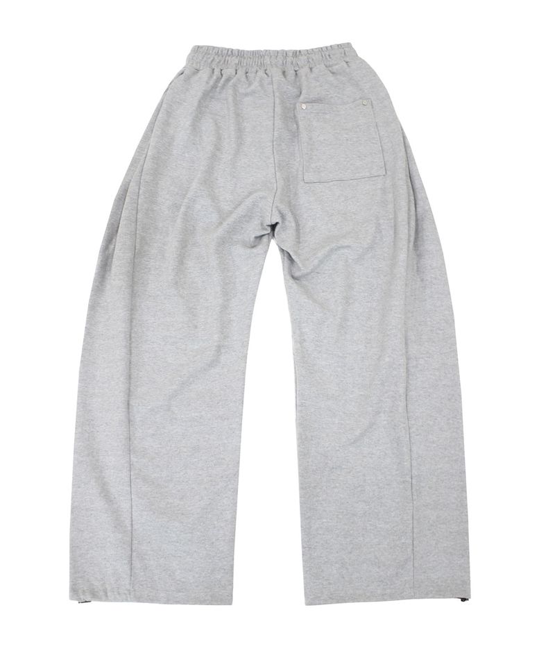 destroyed side tuck sweat pants (gray)