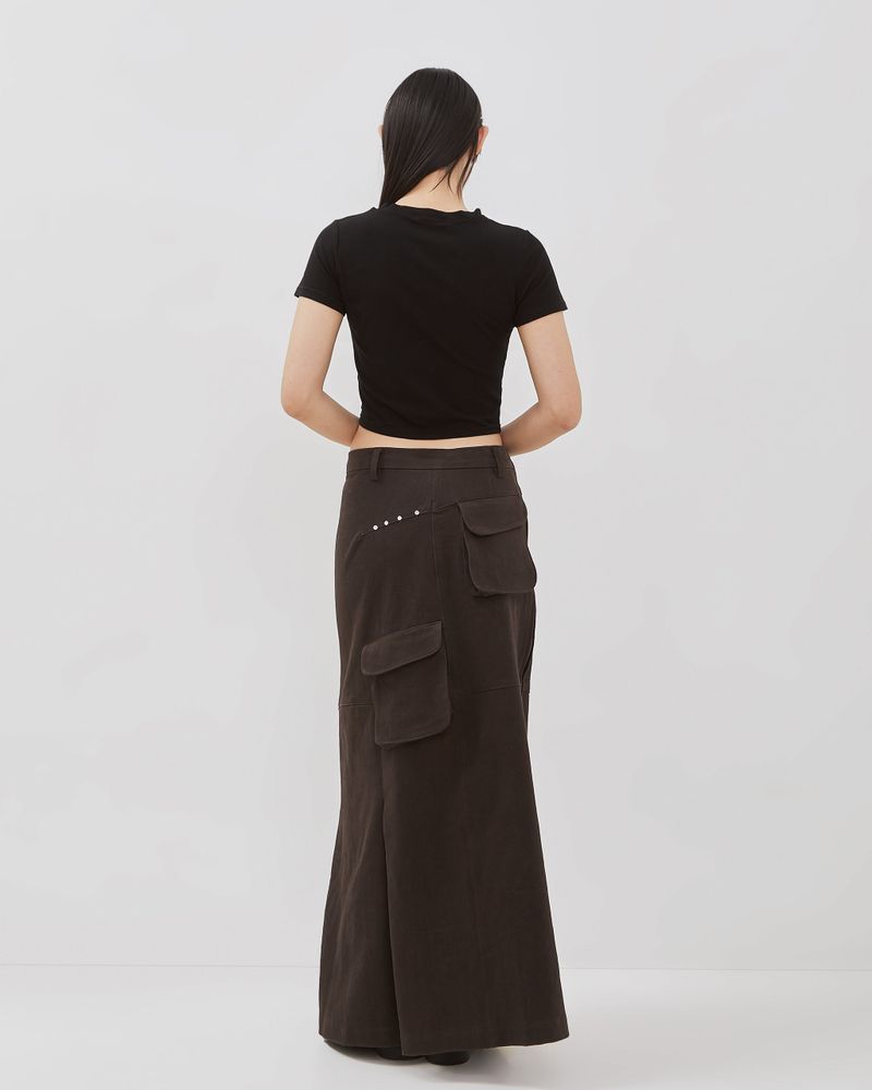 Mova Zip Cargo Long Skirt