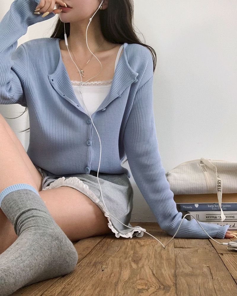 [BELLIDE MADE] Solve Round Rib Cardigan
