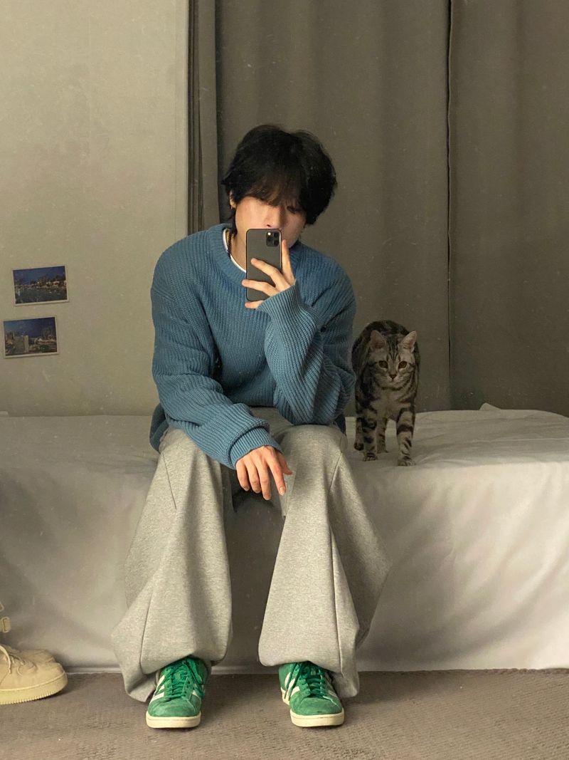 basic hachi round muji Knit 2C