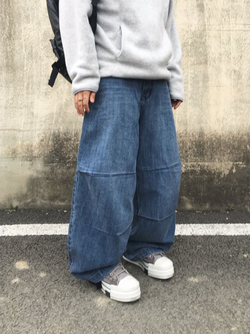 Burnett Double Pintuck Balloon Denim Pants 2C