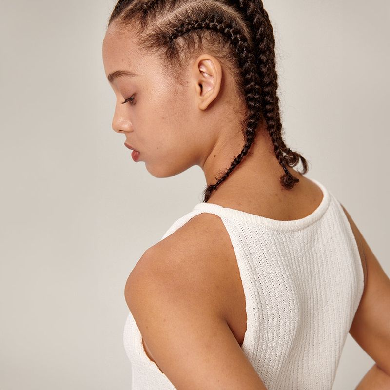 Onu Knitted Sleeveless White