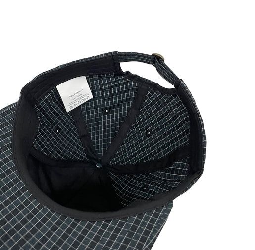 Lucky Lettering Two-Tone Check Camp Cap