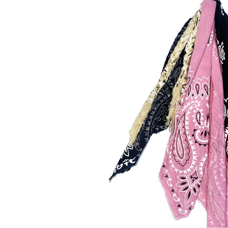 color bandana keyring (pink)