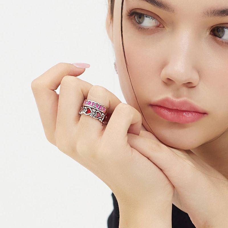 [SET] FOREVER HEART RING