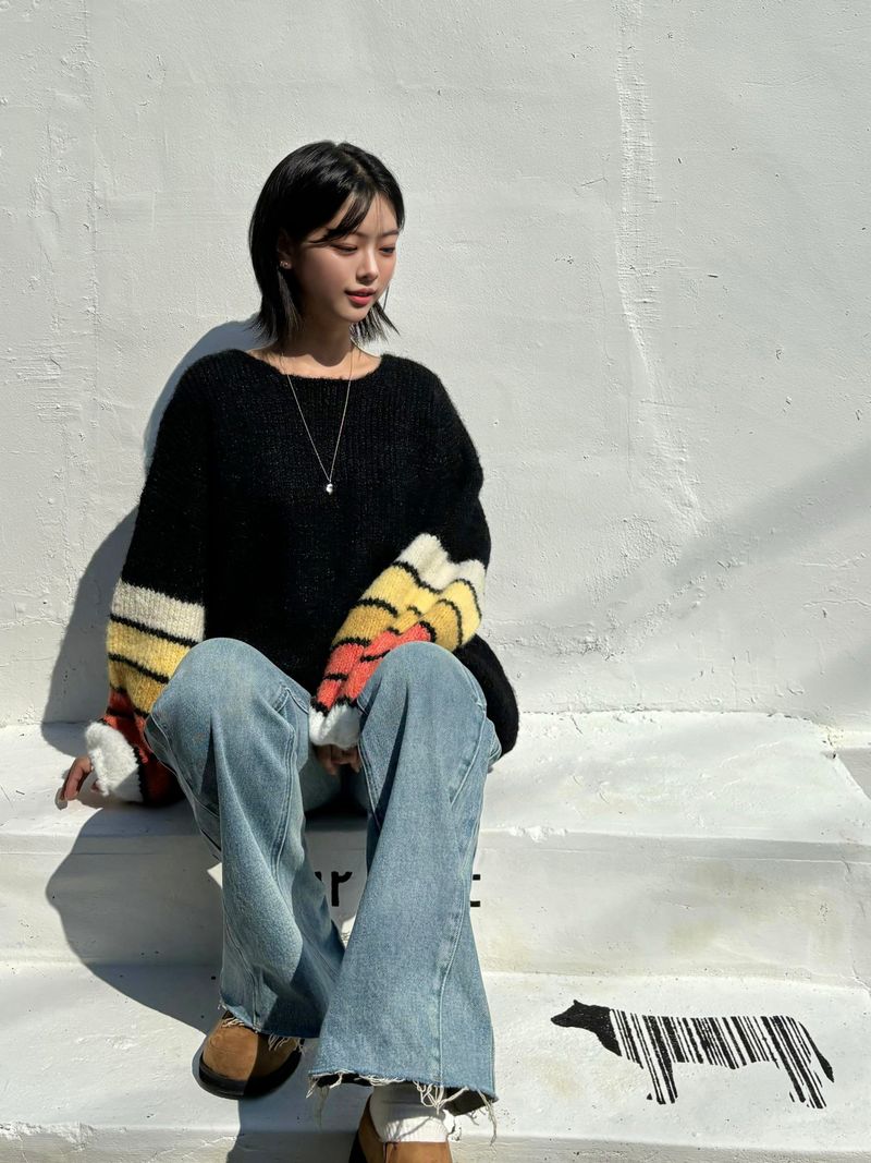 FLARED BOOTCUT DENIM PANTS code 23005