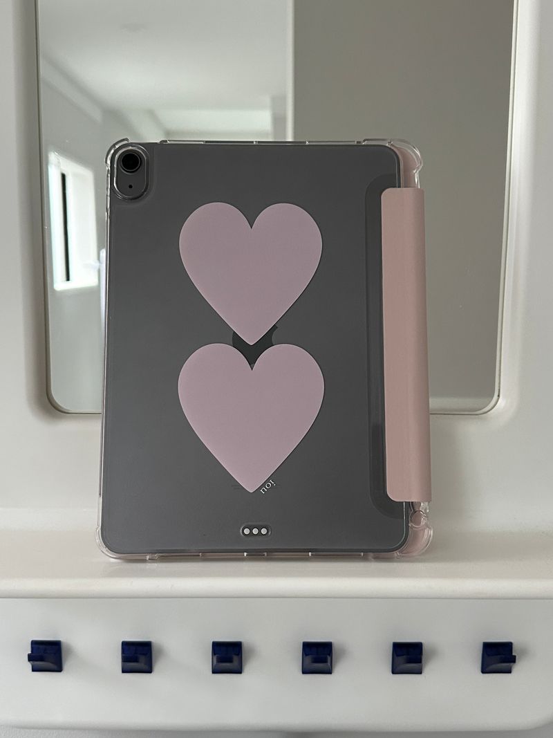 pink heart ipad case