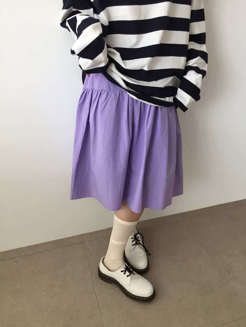 ペールブルームミディスカート (3color)