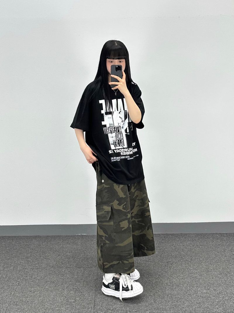 camo cotton skirt pants