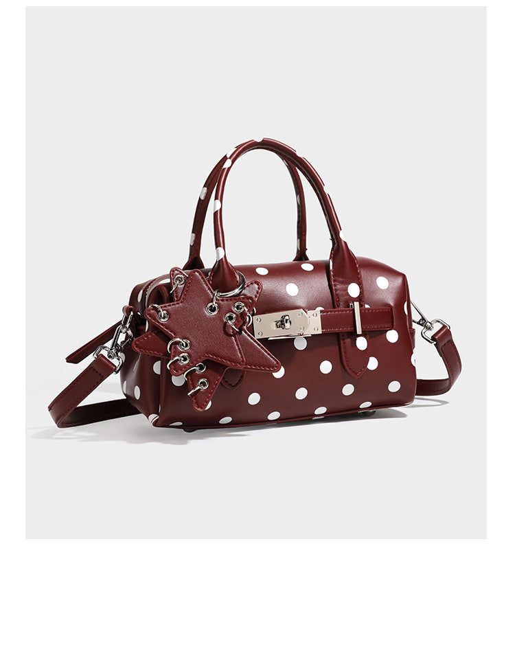 Star Keyring Polka Dot Pillow Handbag