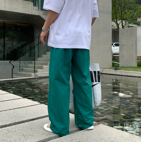 Wybird Cool Ice String Pin Tuck Wide Pants