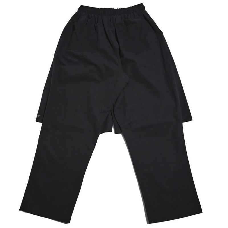 banding half cut long pants_bk