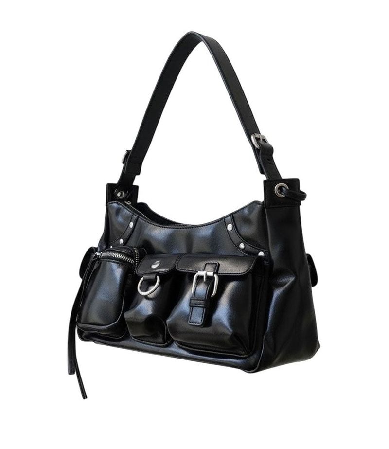 THREE TIME POCKET SHOULDER BAG (IVORY)