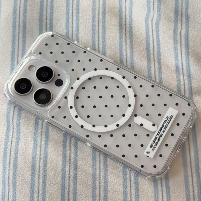(MagSafe) dot case + Dot text black card zip set