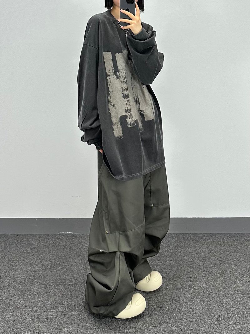hammer cotton pintuck pants