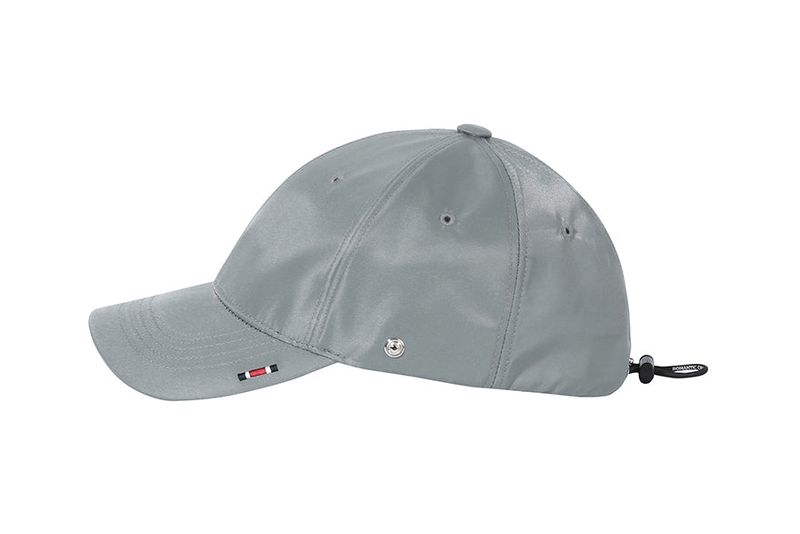 EARFLAP BUTTON BALL CAP_GREY