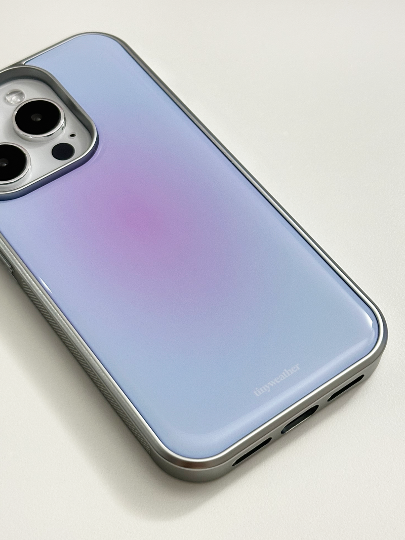 tiny weather(タイニーウェザー)の「blush epoxy silver case-pink+blue(Smartphone Accessories)」