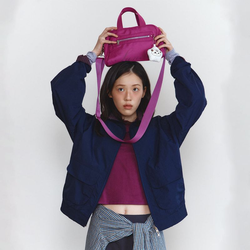 Sunlit（サンリット）の「Lettering Cross Tote Bag (Purple)（Bags）」