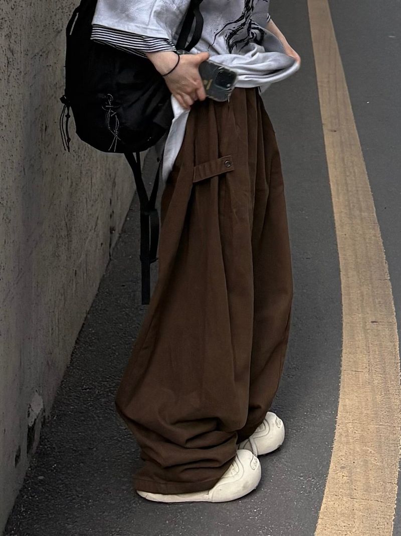 cotton snap balloon pants