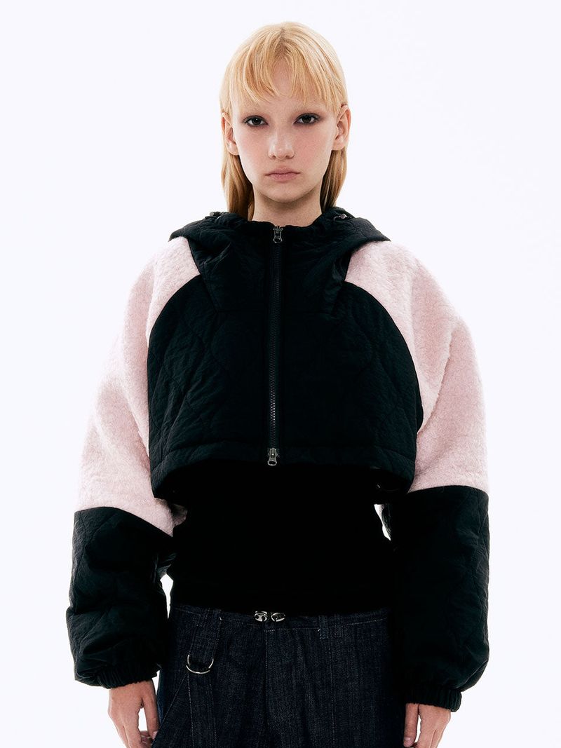  Padded Wool Jacket_Black
