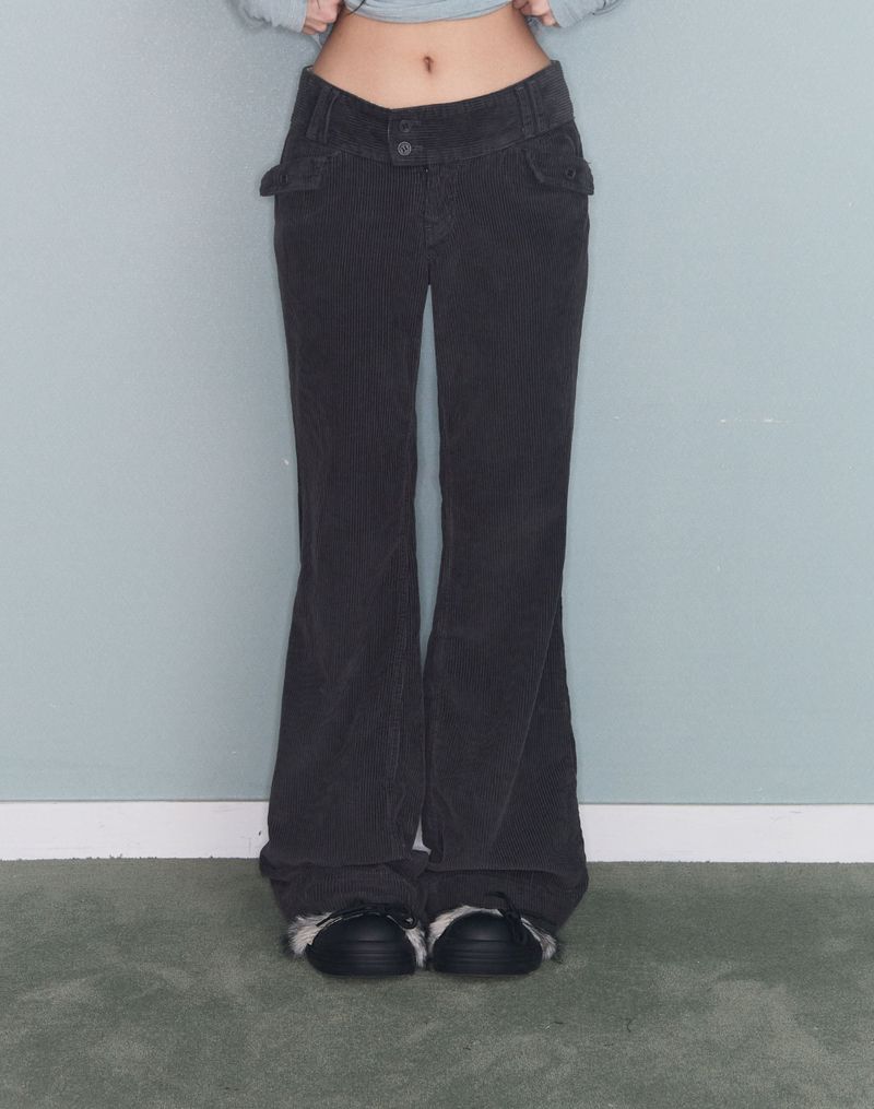FLOWER LOW CODUROY PT CHARCOAL