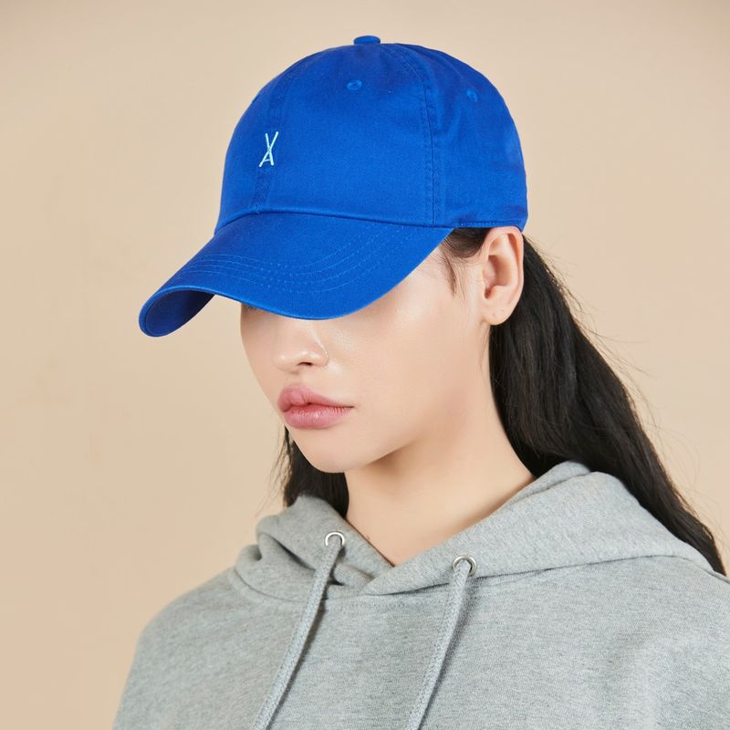 Varzar Logo Over Fit Chino Ball Cap Blue