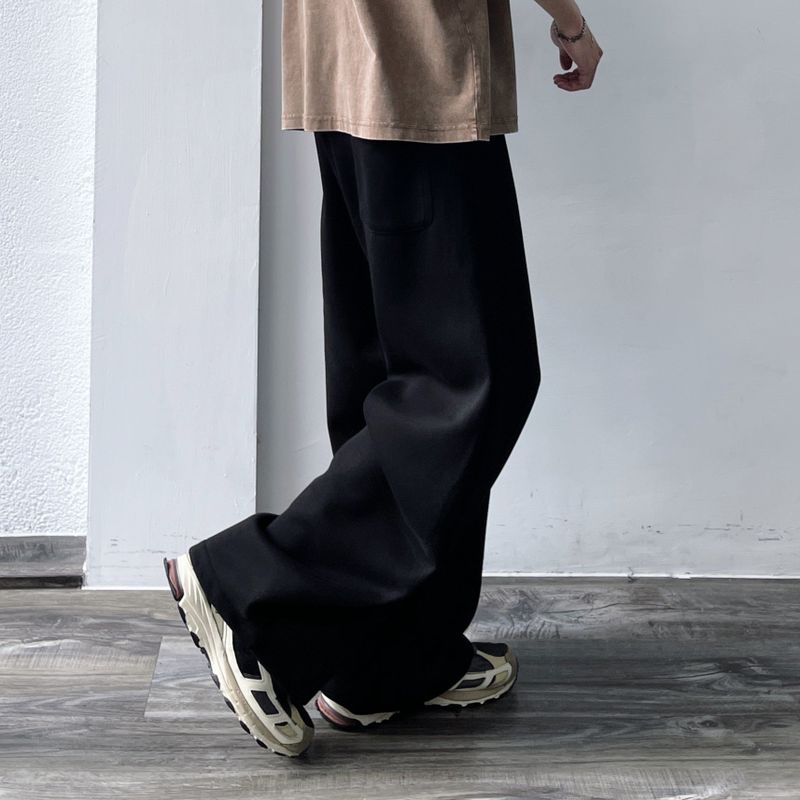 Curved Seam Wide Trousers