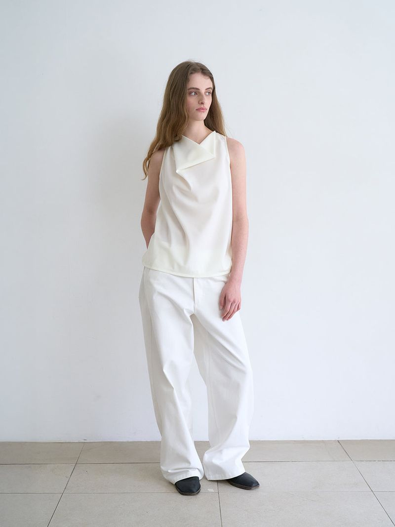 Celine cowl blouse (Cream)