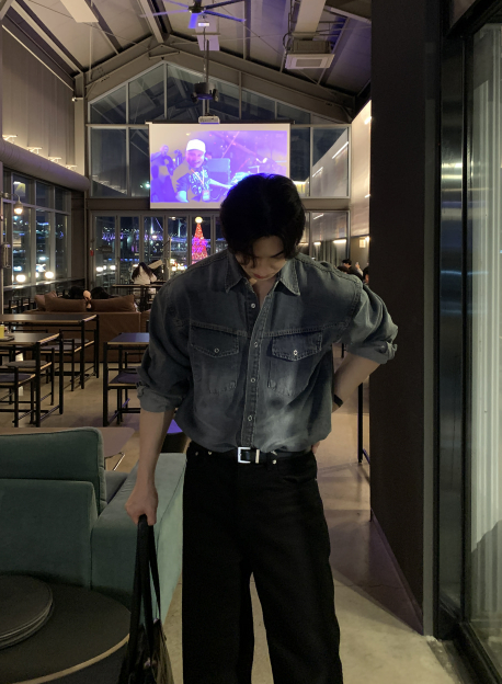 Meyer Western Washed Overfit Denim Shirt