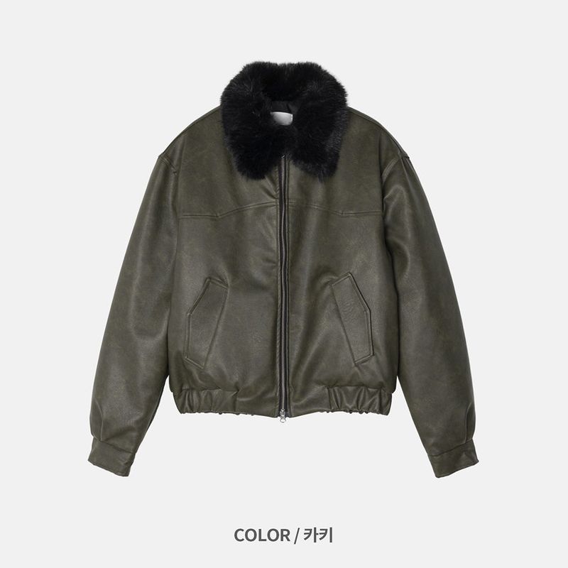 Dept Fur Leather Jacket (3color)