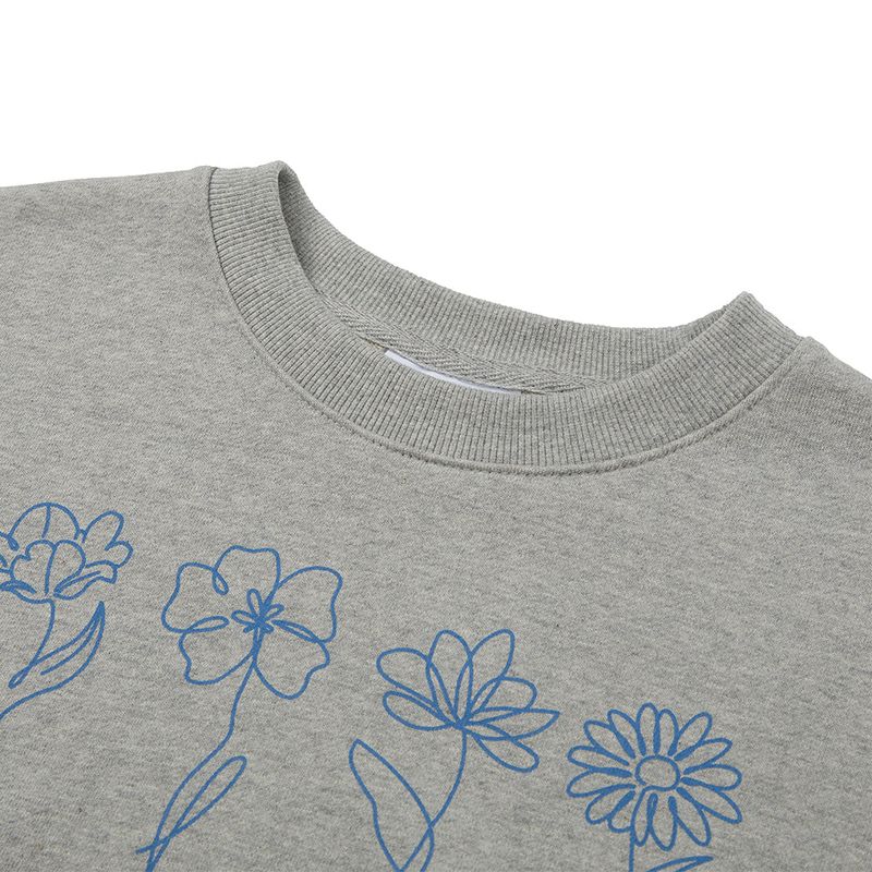 フラワーハンドグランピックスウェット/Flower Hand Graphic Sweatshirt [GREY]