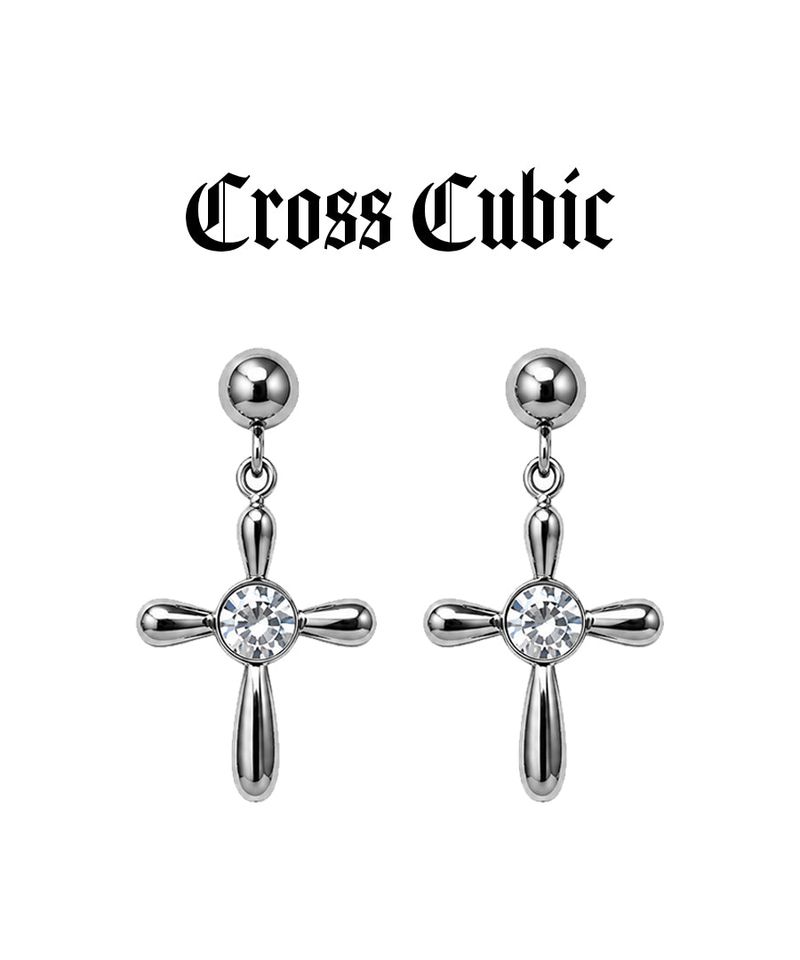Adamdree（アダムドリー）の「クロス キュービック シルバーピアス（アクセサリー）」