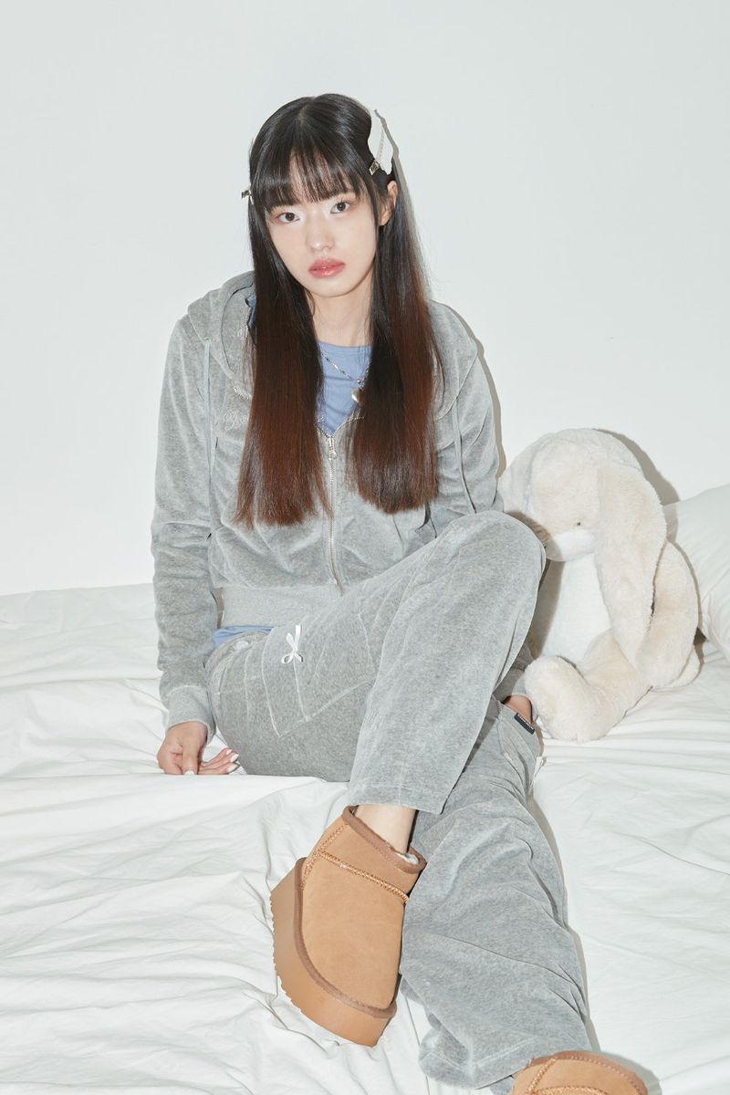 VELVET BING BONG TRAINING HOODY (MELANGE GRAY)